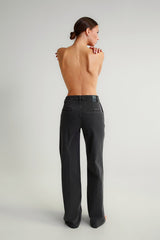 Jeans palazzo nero slavato