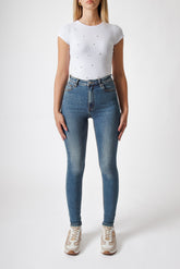 Jeans Skinny Blu Vita Alta