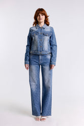 PANTALONE DENIM STAMPA LOGO