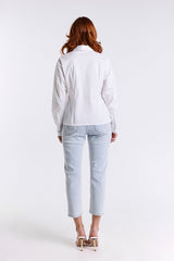 JEANS MOM FIT VITA ALTA CHIARO