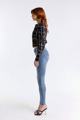 JEANS SUPER SKINNY VITA REGOLARE LAVAGGIO MEDIO