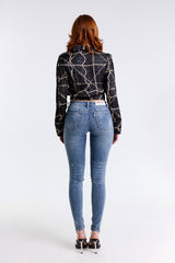 CAMICIA CROP LOGO CATENA