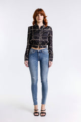 CAMICIA CROP LOGO CATENA