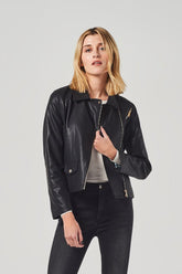Giacca Biker in Eco-Pelle con Zip Asimmetrica
