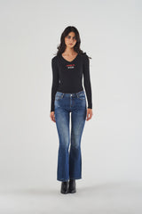 T-shirt MetInJeans con Scollo a V