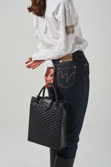 Camicia in Popeline con Strass Patch Laterale