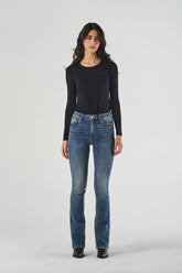Jeans a Zampa Blu Vita Regolare