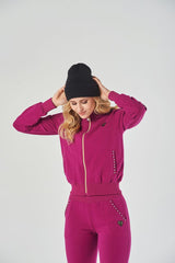 Completo in Felpa con Zip e Borchie