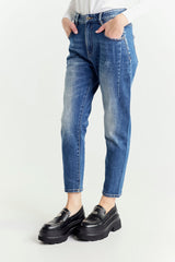 Jeans Gamba Dritta Blu Chiaro Vita Bassa