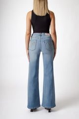 JEANS WIDE LEG VITA REGOLARE LAVAGGIO MEDIO