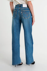 Jeans Chloé Wide Leg Blu Medio a Vita Alta