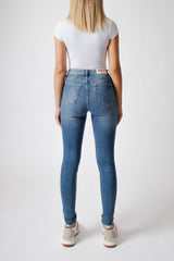 Jeans Donna Skinny Fit con Strass – Denim Blu, Vita Media