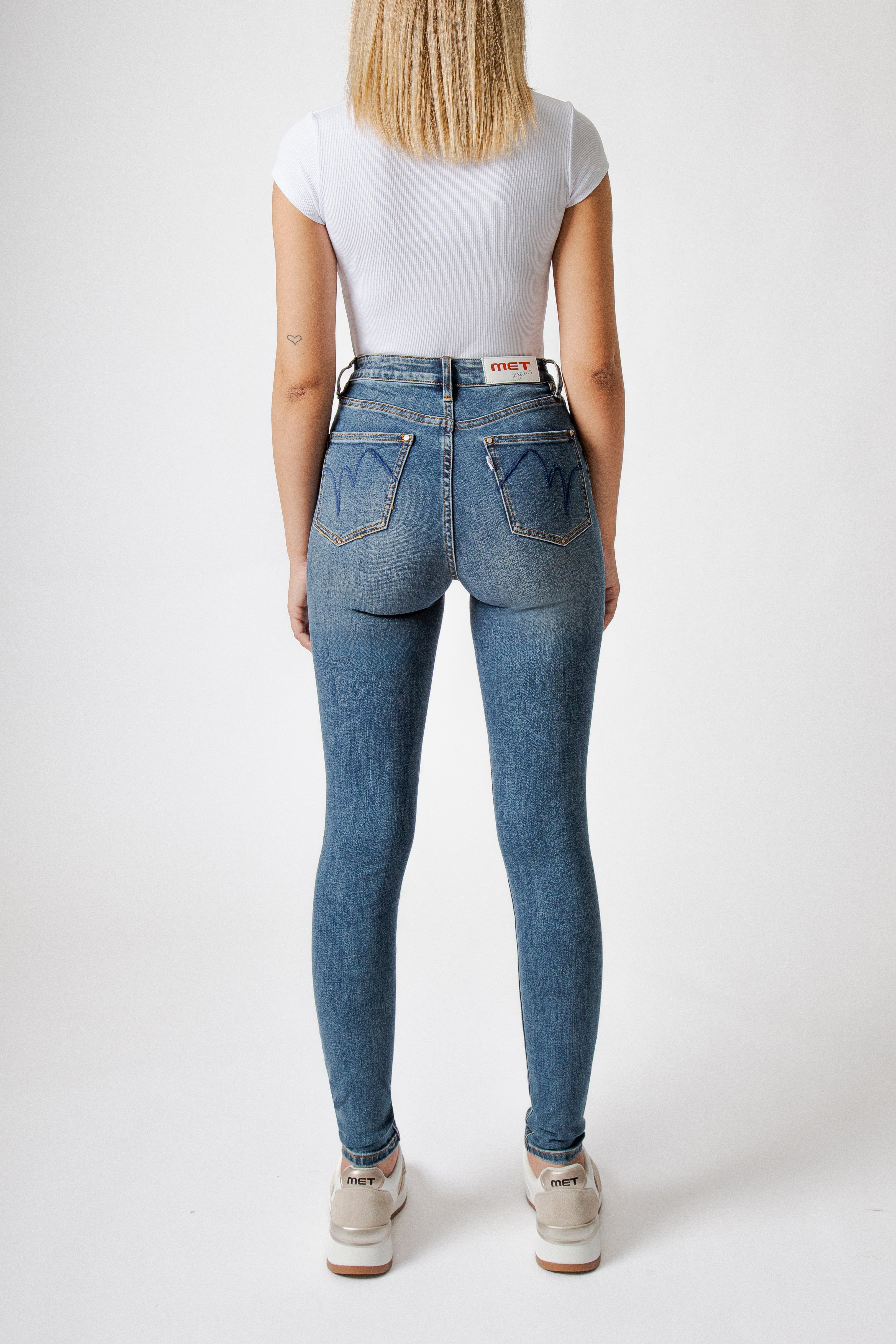 Jeans Skinny Blu Vita Alta