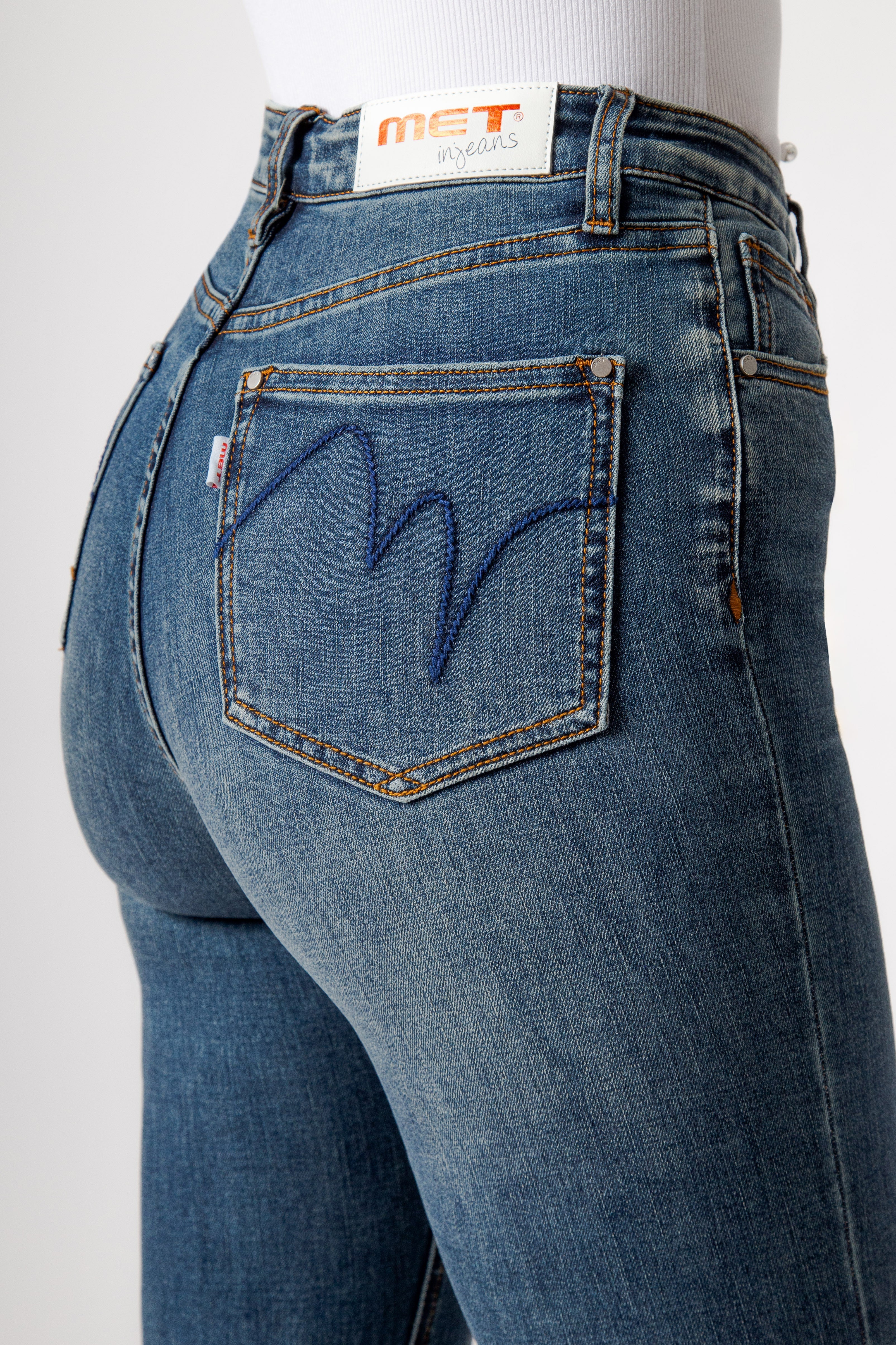 Jeans Skinny Blu Vita Alta