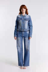 PANTALONE DENIM STAMPA LOGO