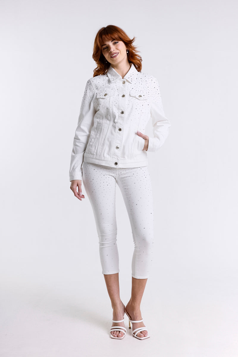 PANTALONE CAPRI CON STRASS