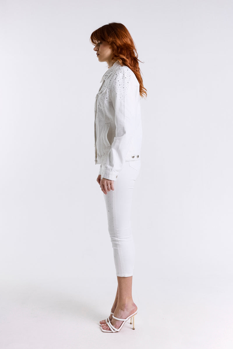 PANTALONE CAPRI CON STRASS