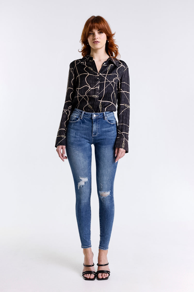 CAMICIA OVER LOGO CATENA
