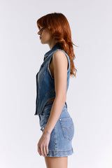 GILET JEANS CROP