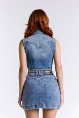 GILET JEANS CROP