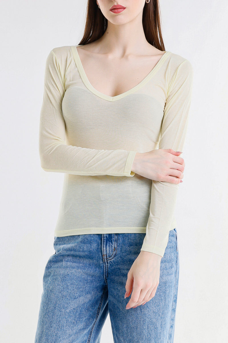 T-SHIRT SCOLLO A V