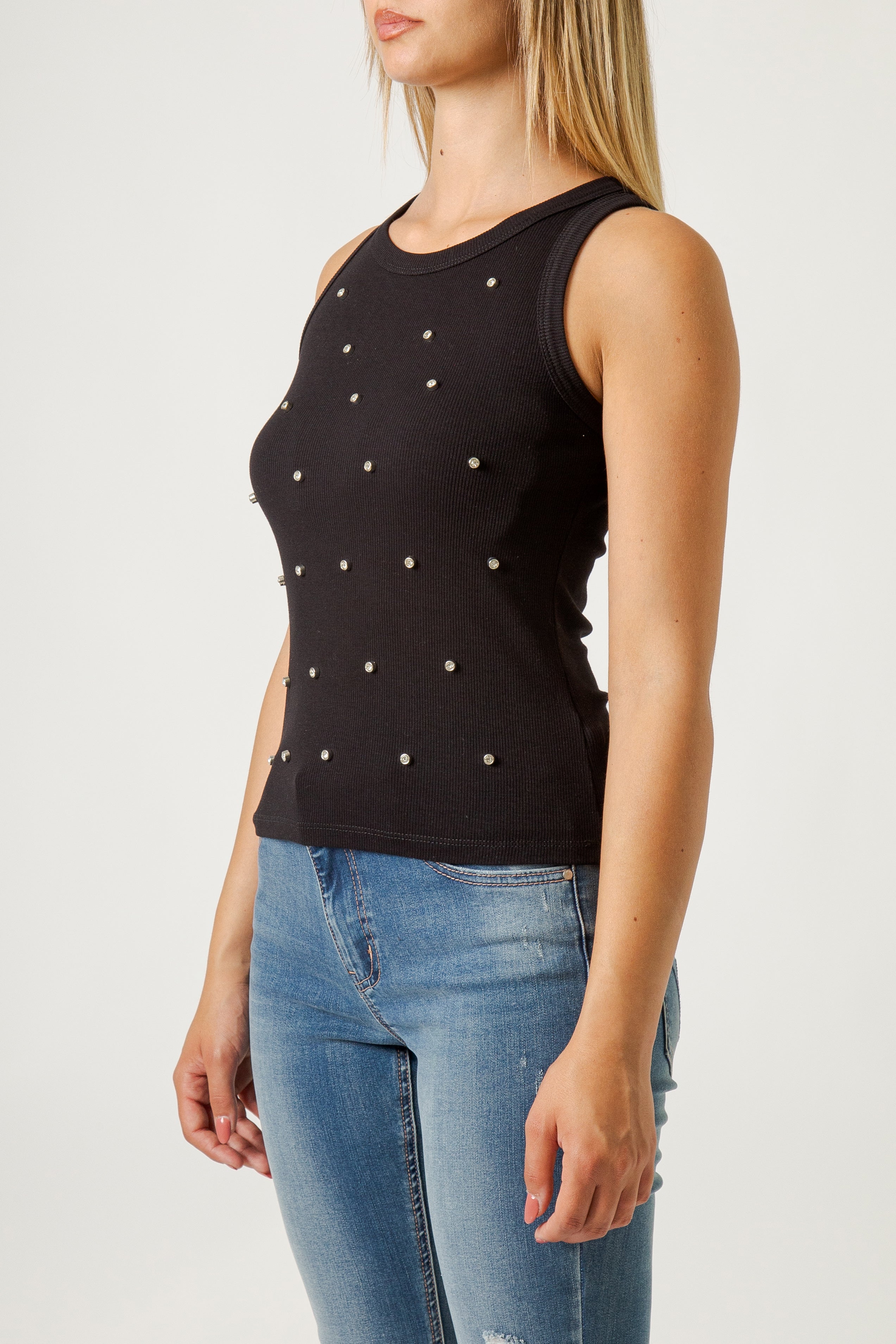 CANOTTA VOGATORE CON STRASS