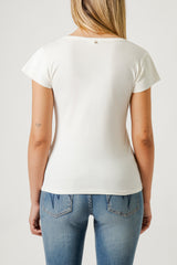 T-SHIRT SCRITTA LAMINATA