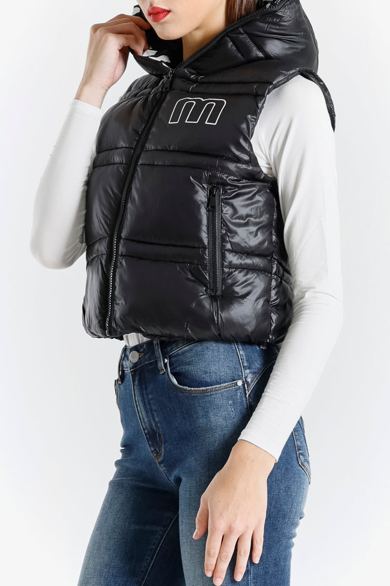 Gilet Imbottito Donna con Cappuccio