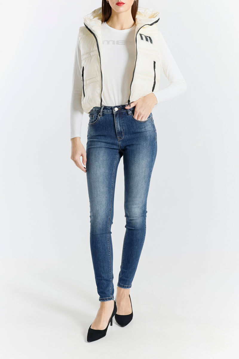 Gilet Imbottito Donna con Cappuccio