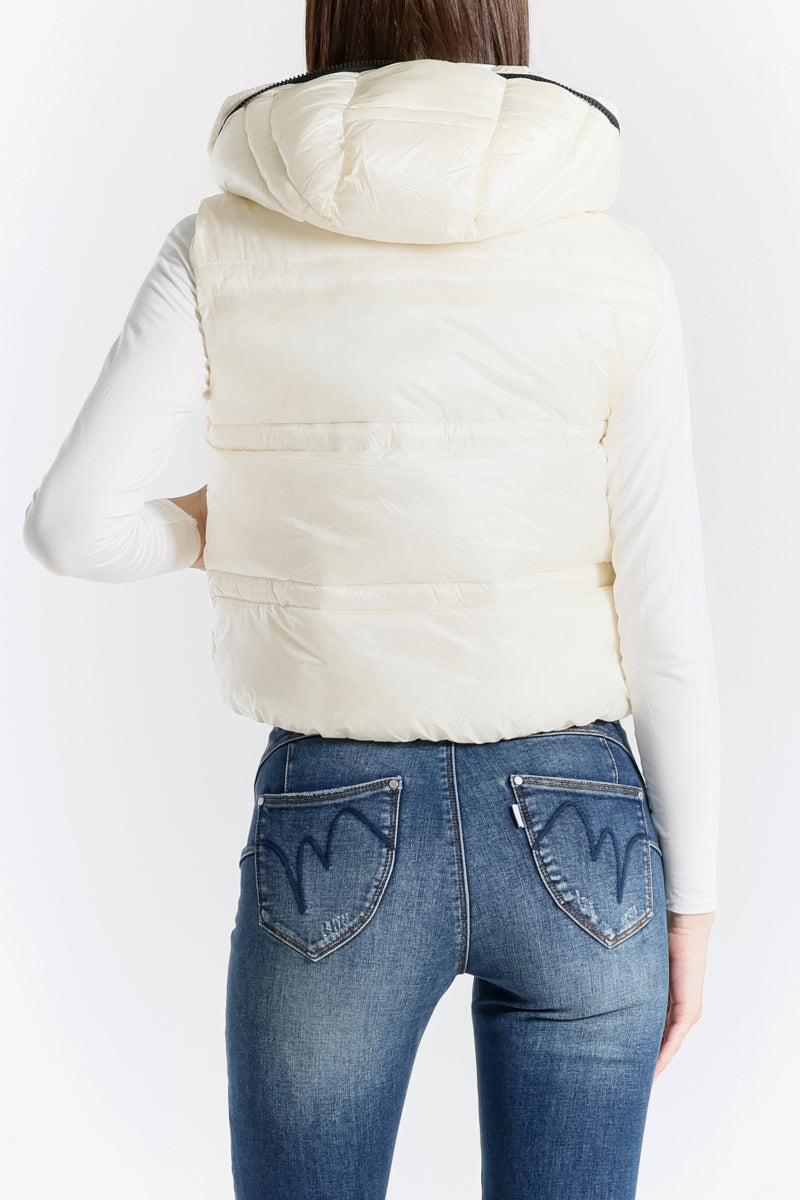 Gilet Imbottito Donna con Cappuccio
