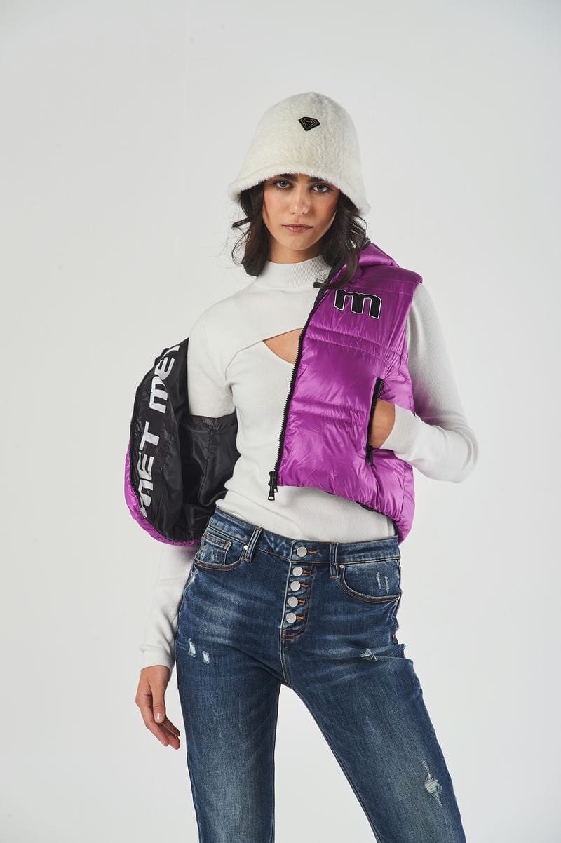 Gilet Imbottito Donna con Cappuccio