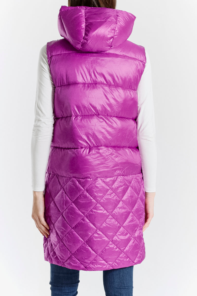 Gilet Trapuntato Lungo Donna