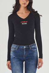 T-shirt MetInJeans con Scollo a V
