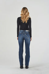 Jeans Gamba Dritta Blu Vita Alta
