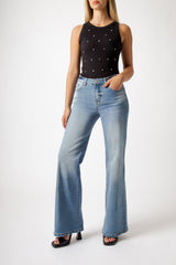 PANTALONE MARIA A ZAMPA DENIM