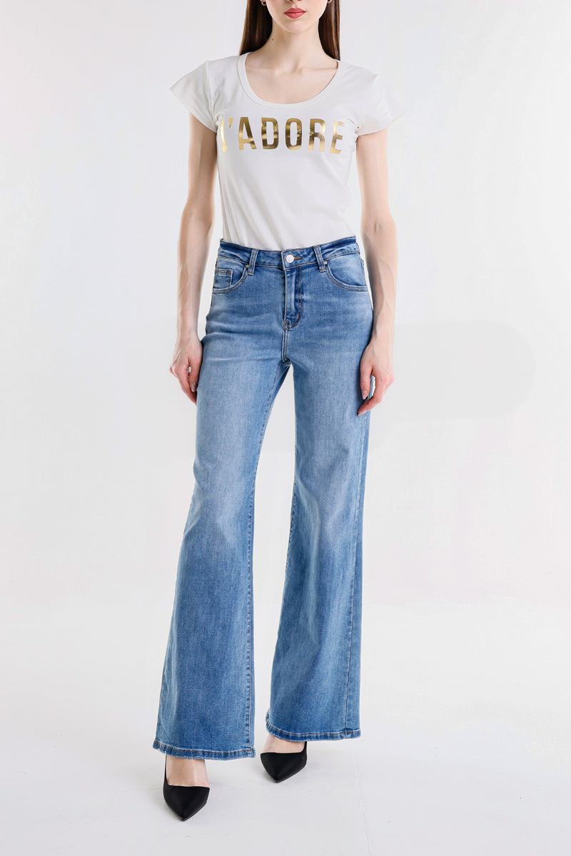 PANTALONE MARIA A ZAMPA DENIM