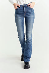 Jeans a Zampa Blu Vita Regolare