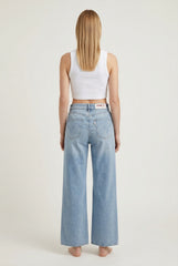 Jeans Donna Wide Leg Cropped – Denim Chiaro