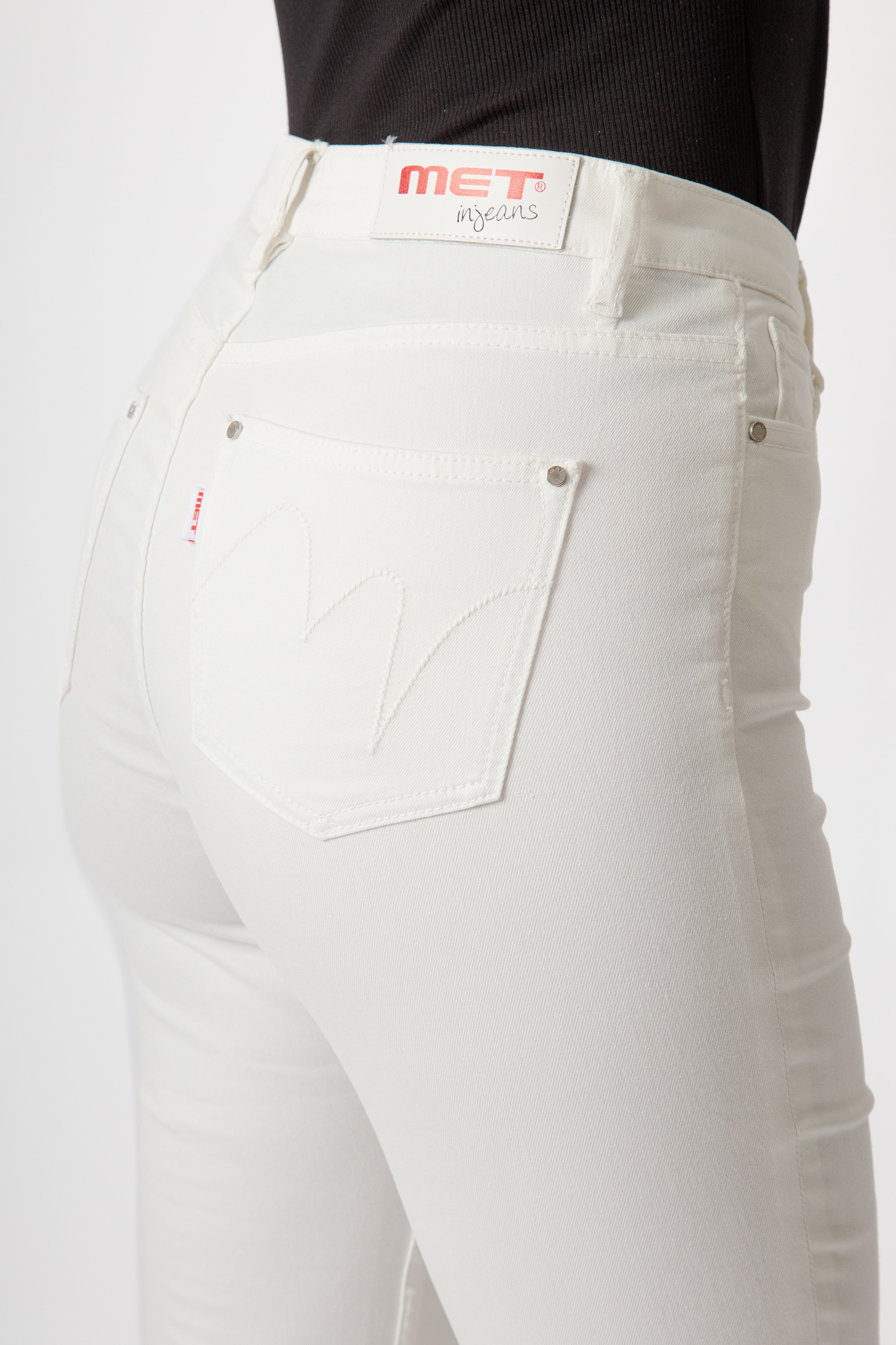 Pantaloni Colorati a Zampa a Vita Alta